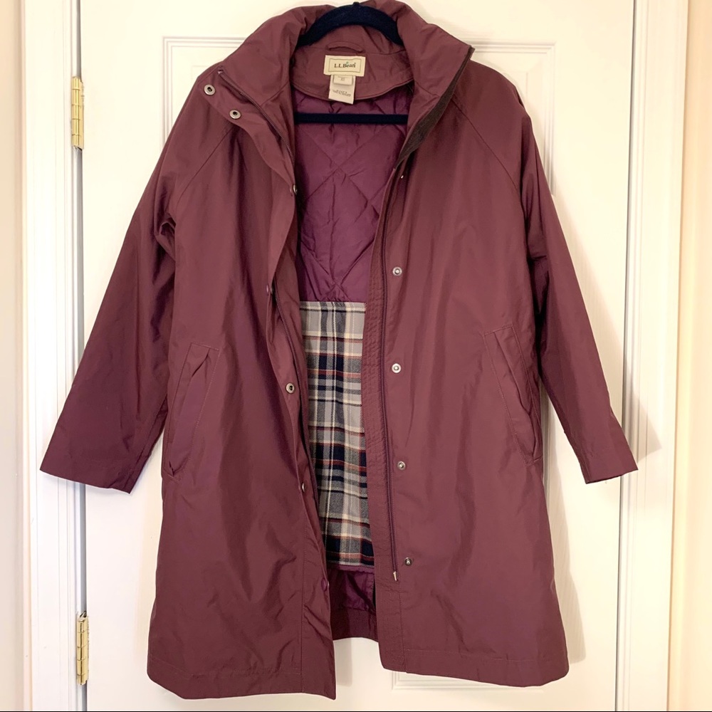 L.L. Bean Trench Rain Coat with Removable Lining
